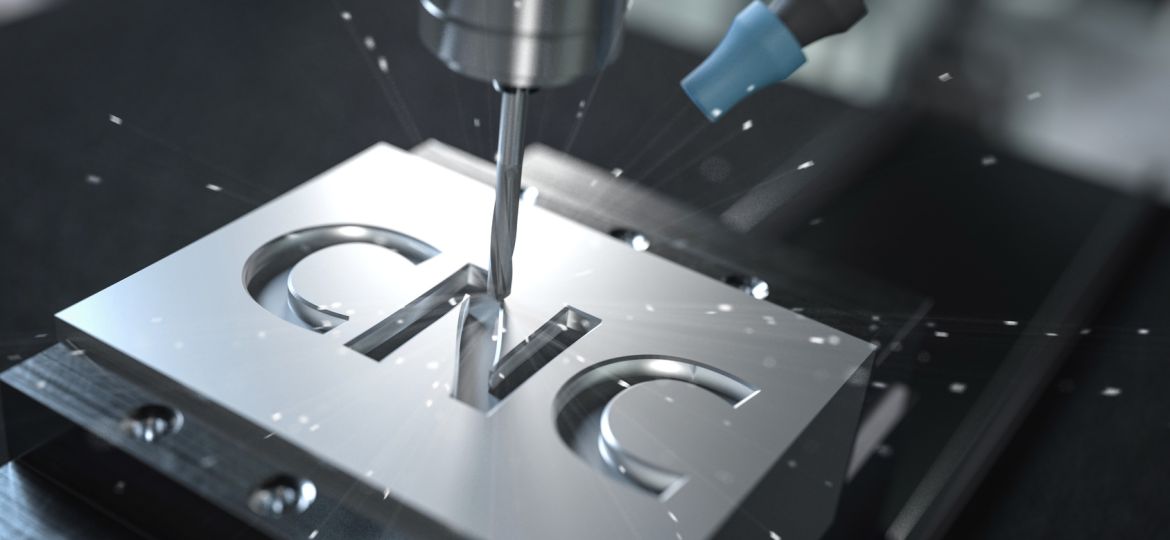 3D-Illustration CNC Metalfräse